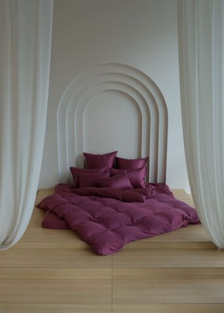 Простыня на резинке 200х200х40 German Grass Purple Brilliant бордовая Бордовый