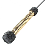 Чёрный королевский стек 80см из кожи с золотистой рукоятью БДСМ Арсенал 62013