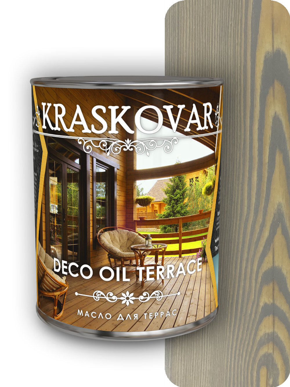 Масло для террас Kraskovar Deco Oil Terrace туманный лес