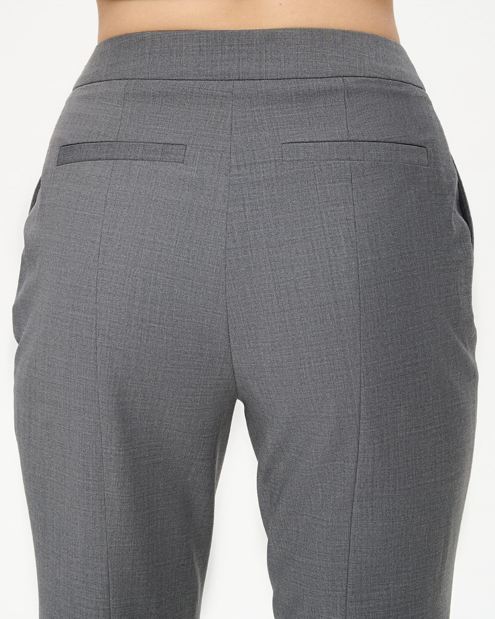 Брюки зауженные из костюмной ткани с разрезами на молнии