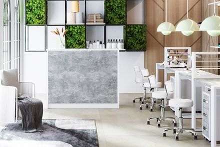 Стойка администратора DESK с тумбой на колесах