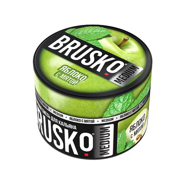 Бестабачная смесь Brusko Medium - Яблоко с Мятой 50 г