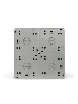 Розетка 4-м ОП Nix 16А IP54 250В с заземл. с прозр. крышкой сер. TOKOV ELECTRIC TKE-NX-R4Z-C06T-IP54