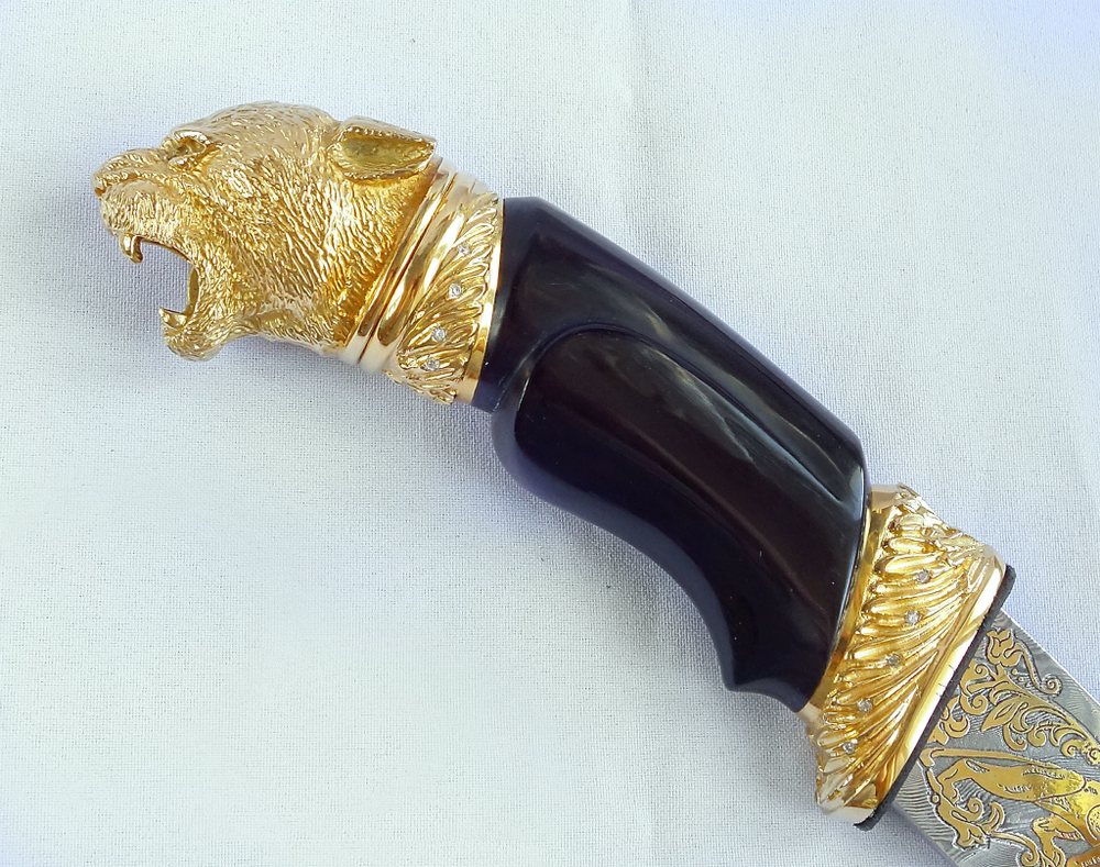 Дамасский нож Пантера