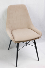 Стул Марино ЛЮКС (эмаль титан, бежевый велюр)