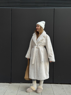 Шуба Lux макси белый