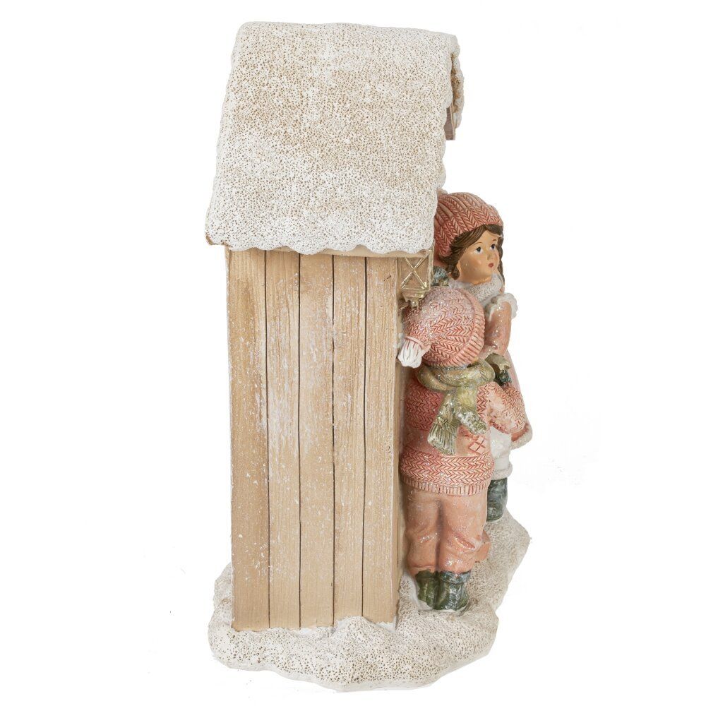 GAEM Фигурка декоративная с подсветкой "Дети и домик", L13 W10 H19 см