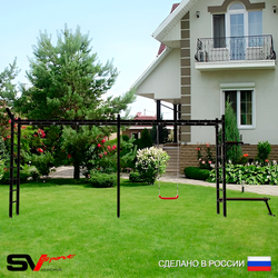 Уличная шведская стенка Sv Sport рукоход х 2 У54911 (Брусья/Скамья/"Лодочка"/Кронш бокс)