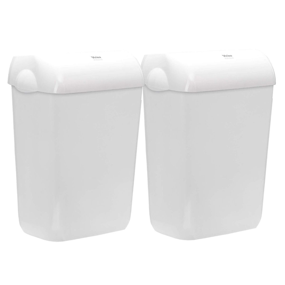 Мусорное ведро пластиковое Veiro MaxBin белое (2 ведра х 43 л)