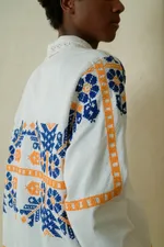 Рубашка Soeurs с Кружевом по Краю / Lace Hem Long Sleeve белая