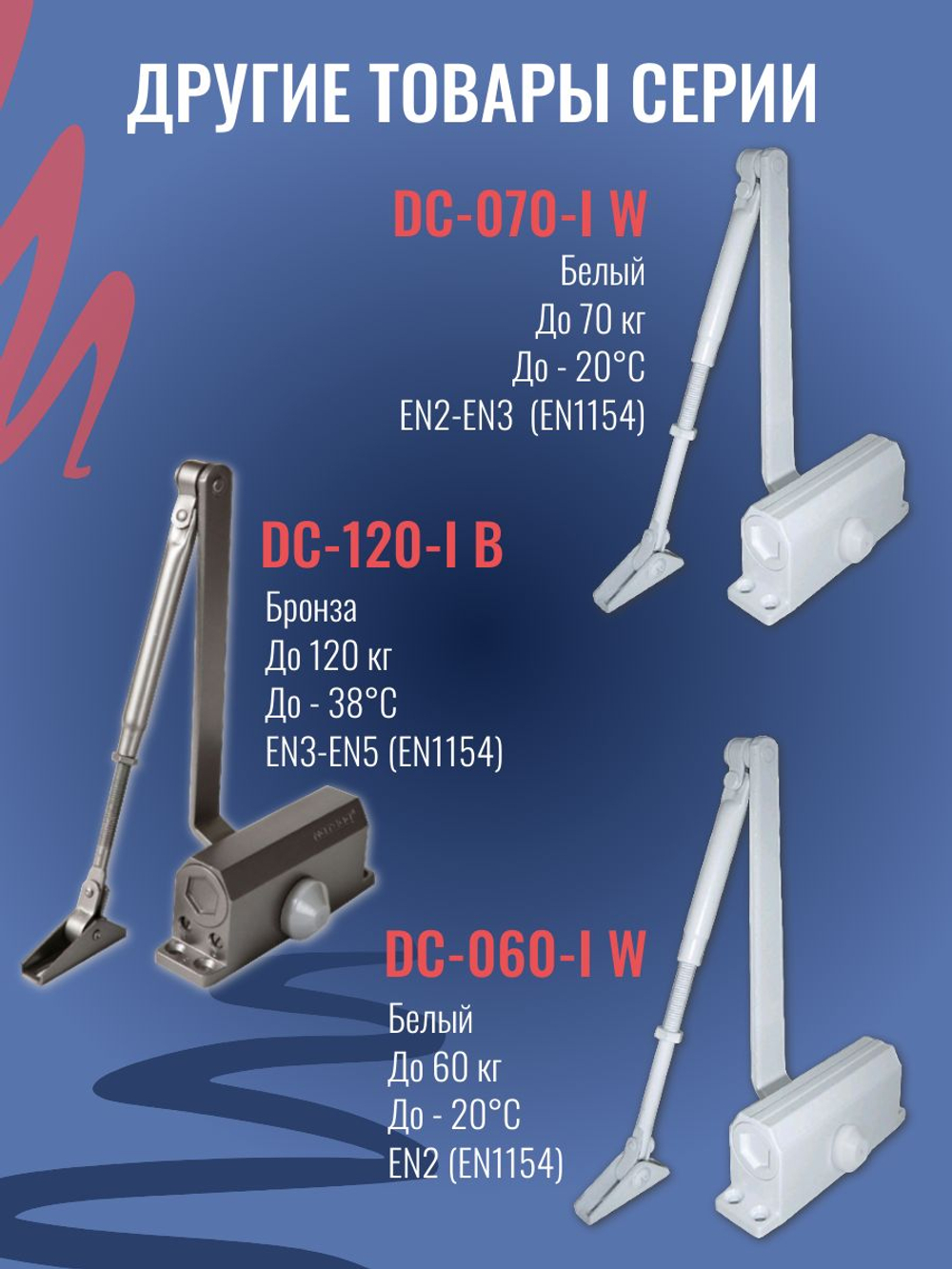 Доводчик дверной NOTEDO DC-060, бронза