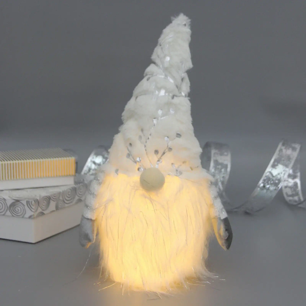 Сувенир новогодний «Лесовичок - Затейник» 41*13 см, Золото (с подсветкой)