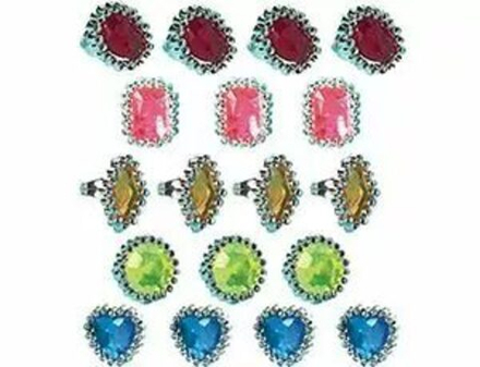 Кольцо Драгоценный Камень пластик 18шт