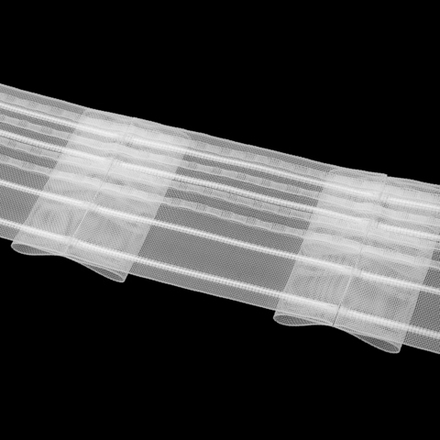 Шторная лента Oz-Is арт. 4418 М, бантовые складки, коэф. сборки 1:2,0; цвет прозрачный (ширина 100 мм)