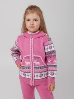 Кофта вязаная на молнии с капюшоном