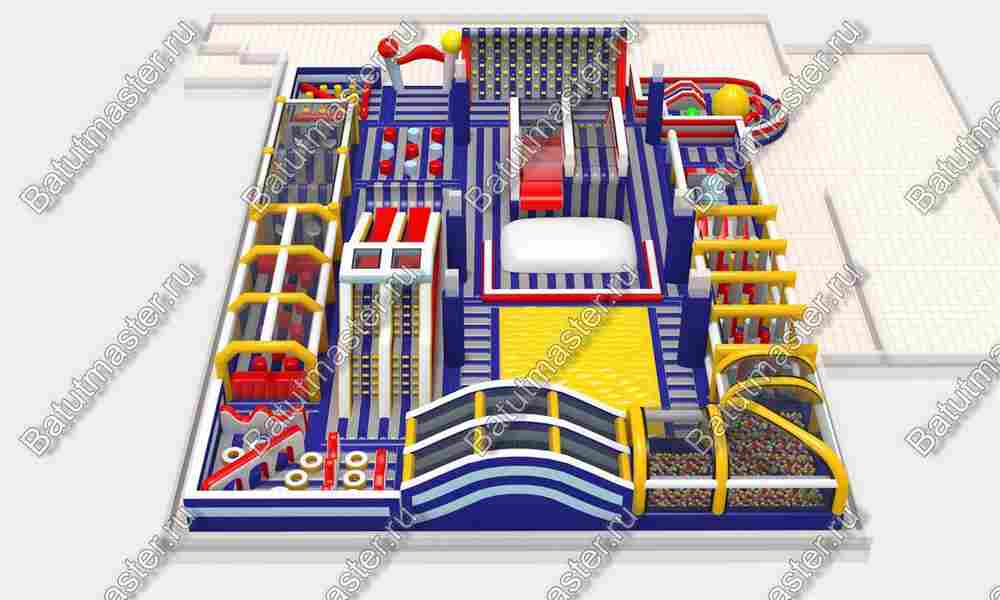 Надувной комплекс "Просторы для забав" 32,5*21,6*5 м