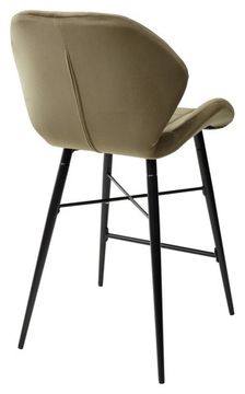 Полубарный стул MARCEL BLUVEL-77 ASH GREEN (H=65cm), велюр