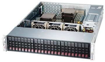 Сервер Supermicro SuperStorage 2029P-E1CR24H без процессора/без ОЗУ/без накопителей/количество отсеков 2.5" hot swap: 26/1200 Вт/LAN 10 Гбит/c