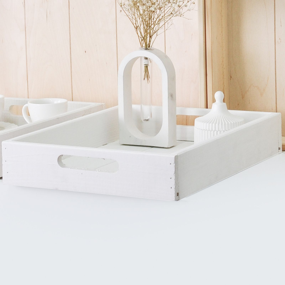 Поднос, 38х28, Флоутард, столик для завтрака в постель, для кухни, состаренный белый, Dipriz