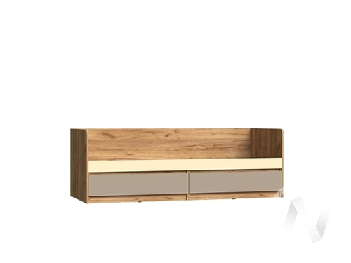 Кровать с ящиками Детская Челси Color (дуб крафт/слоновая кость; глиняный серый)