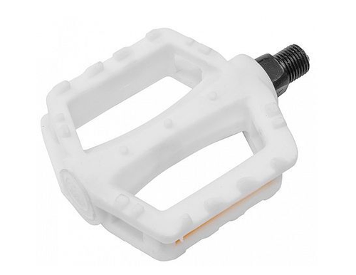 Педали (пары) мод. XL-311- 1/2" детские, со световозвращ., пластик, белые, для Flyte 14"-16"  арт. 360147 (10216170/100317/0018384, Китай)