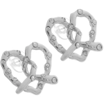 Серьги «ЭЛЛОДИ», сердечки, цвет золото и серебро, 4,2*2см