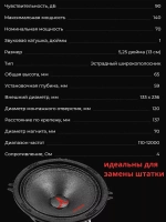 динамики эстрадные широкополосные 13 см Урал Огонь ()