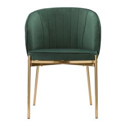 Стул Coral, велюр, зеленый