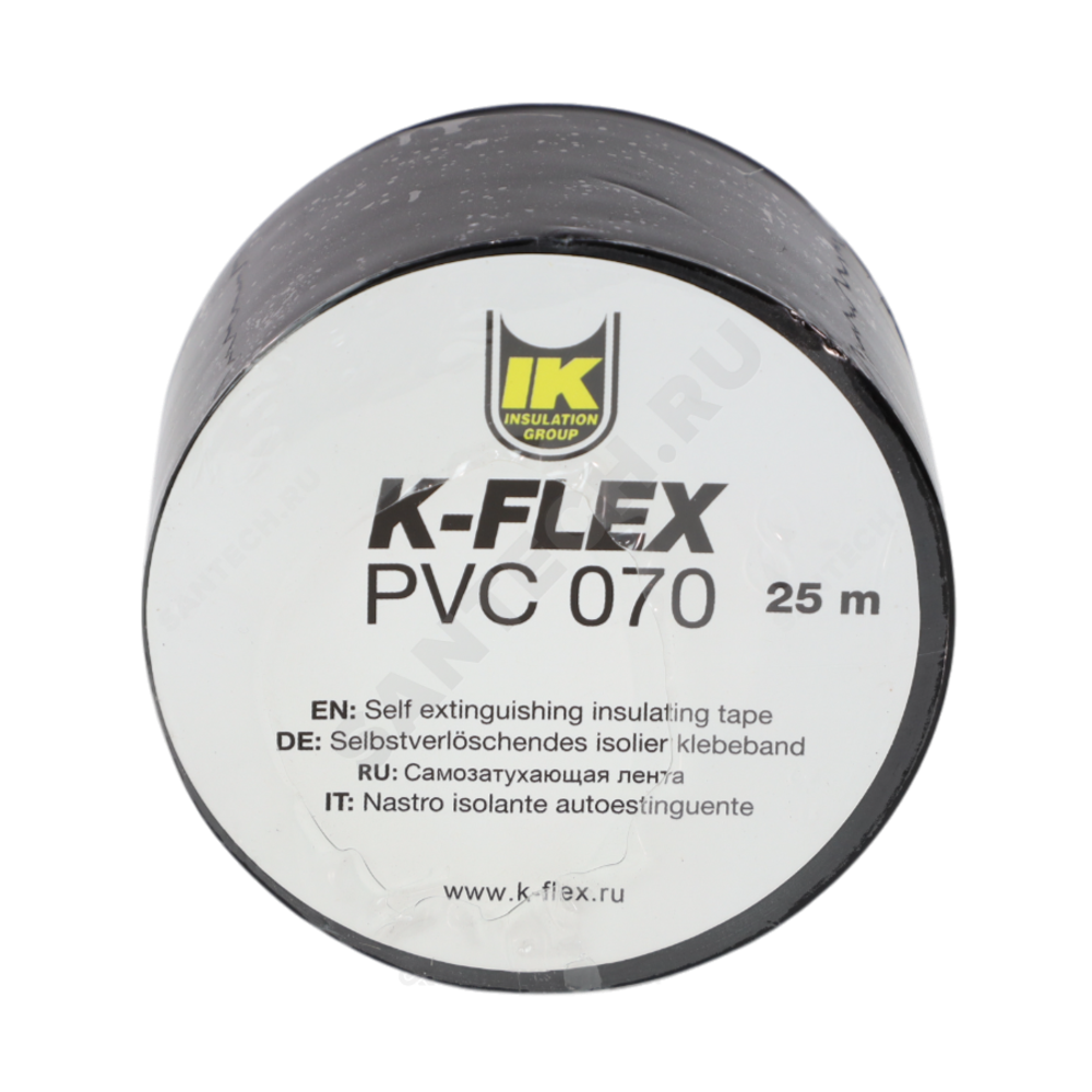 Лента ПВХ PVC AT 070 38мм х 25м черная самоклеящаяся K-flex 850CG020001