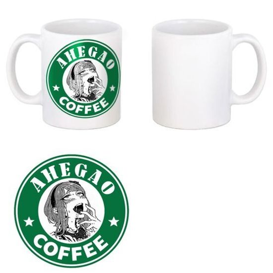 Кружка керамическая Ахегао, Ahegao Coffee,330 мл