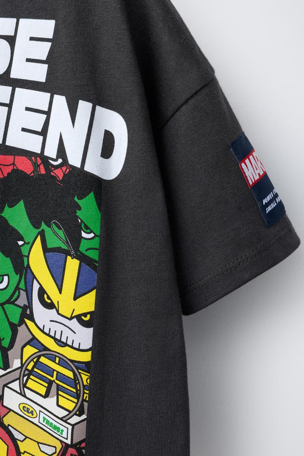 ZARA ФУТБОЛКА С ПРИНТОМ THE AVENGERS © MARVEL, АНТРАЦИТОВО-СЕРЫЙ