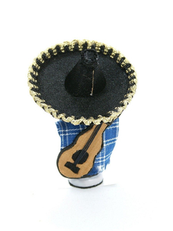 Кукла потешка Мексиканец. Игрушка фарфоровая ручной работы