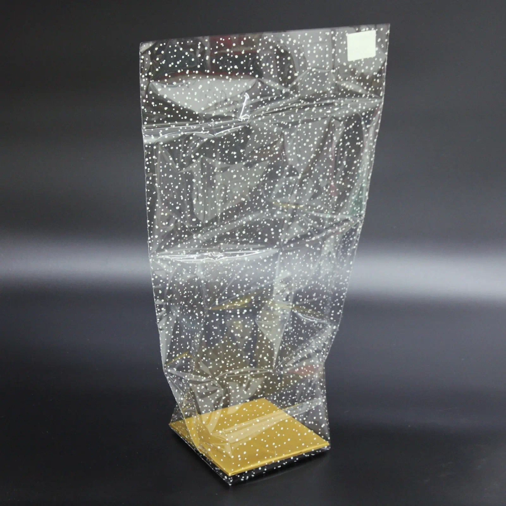 Пакет на жестком дне, рисунок «мошка» (дно 14*14; выс.53см)