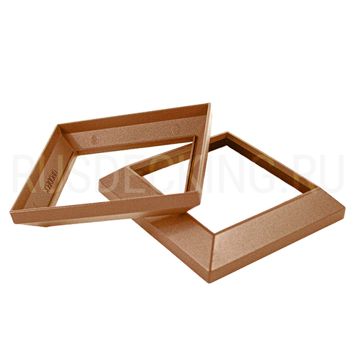 Рамка столба ограждения Rus Deking Орех 135х135 алюминий