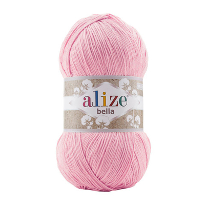 Пряжа Alize (Ализе) Bella 100 / уп.5 мот. по 100 г, 360м, 032 розовый A