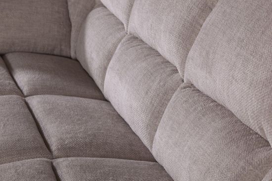 San-Remo угловой диван-кровать с реклайнером, микромех Rozy ivory