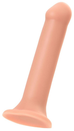 Телесный фаллос на присоске Silicone Bendable Dildo XL - 20 см. (Цвет: телесный)