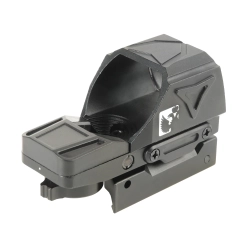 Прицел коллиматорный Veber Black Russian DOT 132 RD Weaver - вид сзади с логотипом