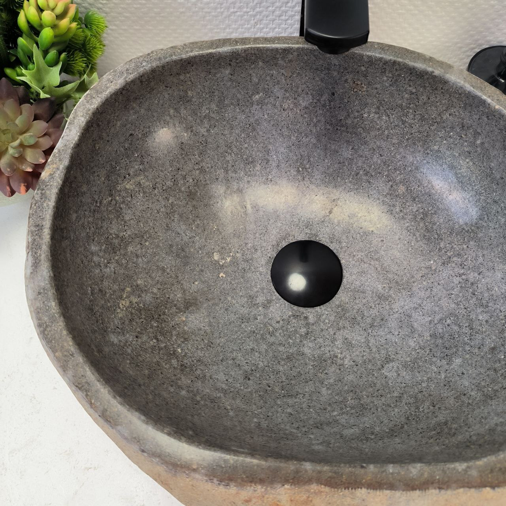 Раковина из речного камня RS-64113 (42*40*15) 0122