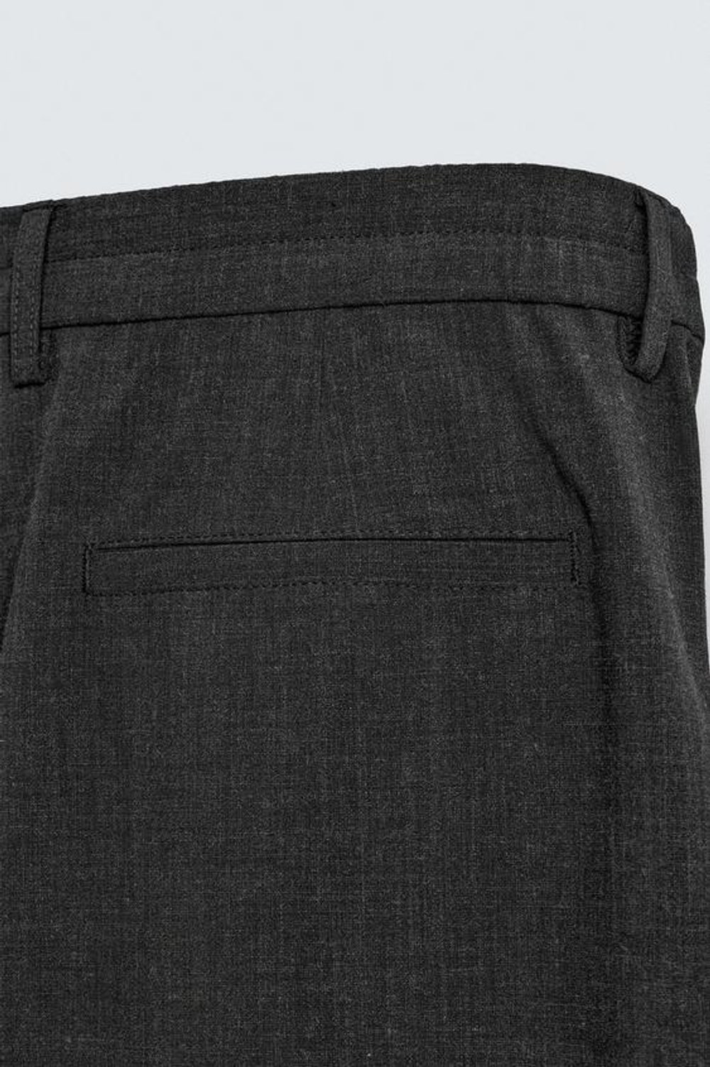 ZARA БРЮКИ WIDE FIT СО СКЛАДКАМИ, АНТРАЦИТОВО-СЕРЫЙ