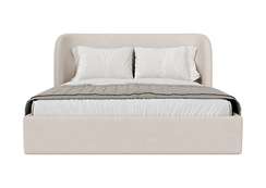 Кровать двуспальная Classic 160 см (молочный, рогожка)