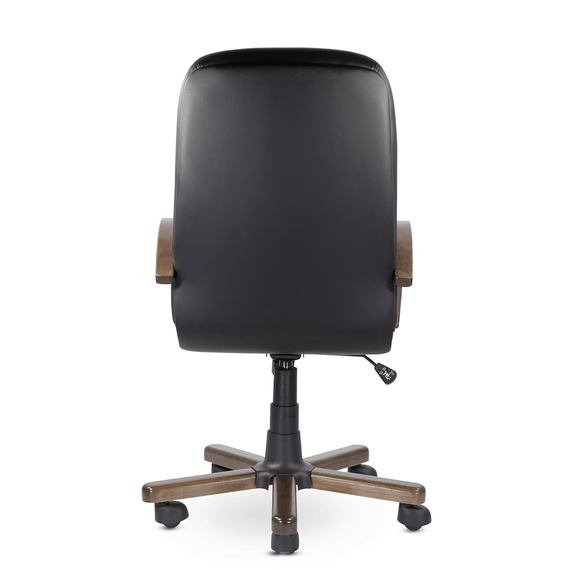 Кресло Комо В дерево D8 (темный орех) S-0401 (черный)