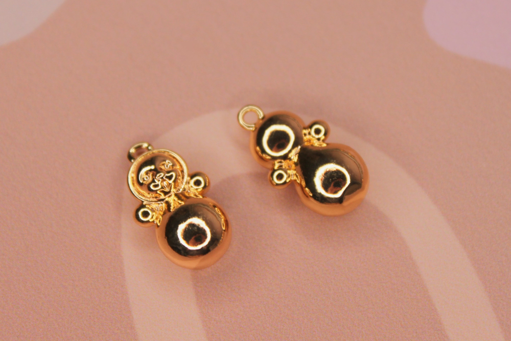 Подвеска неваляшка 20х9 мм позолота