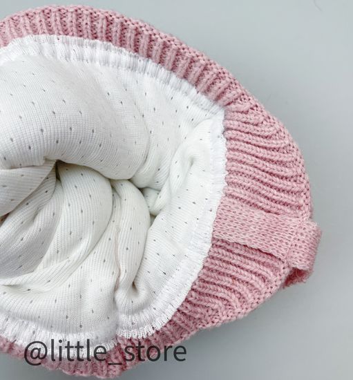 Шапка зимняя "Зайчик" Розовая