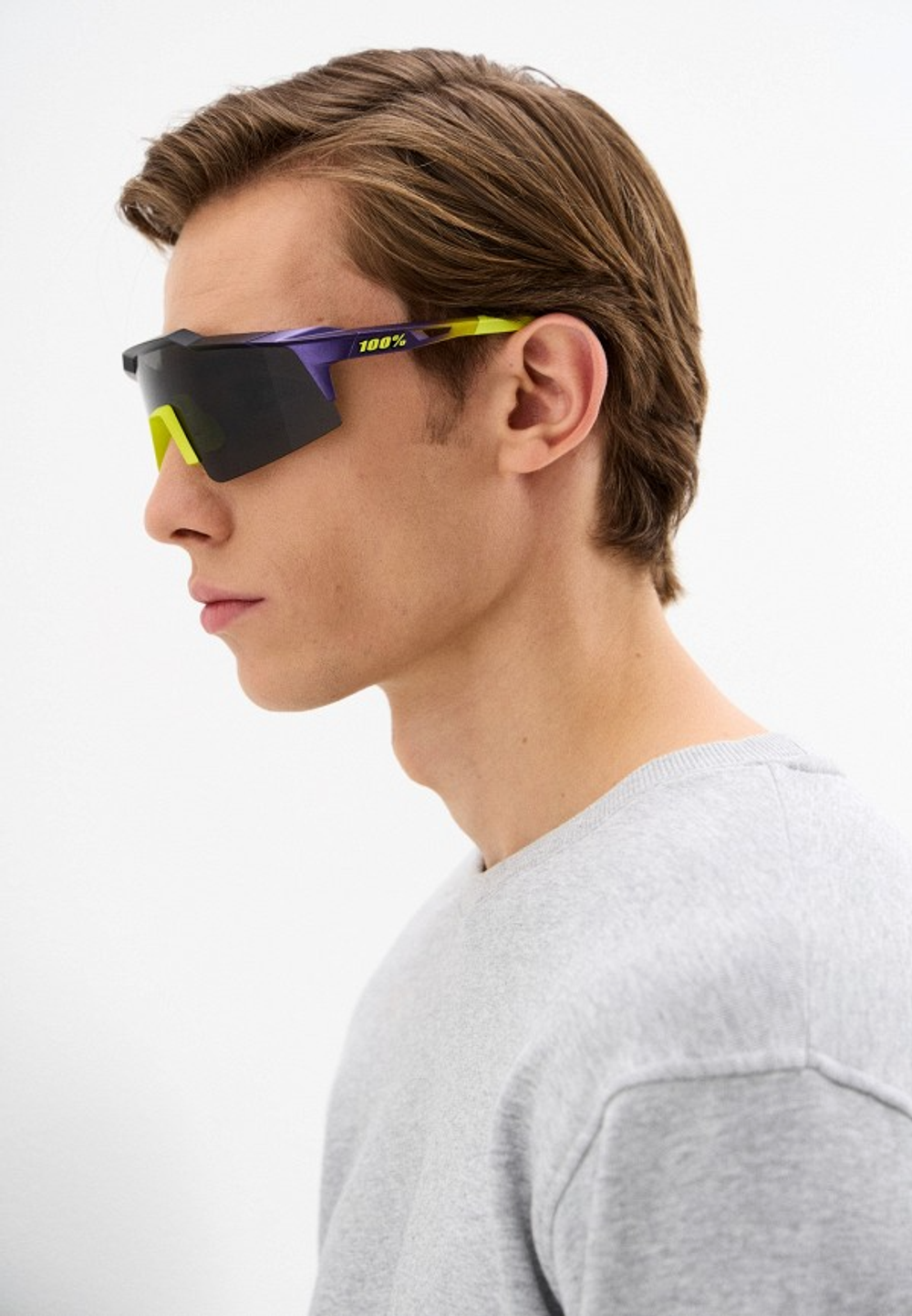 Спортивные очки 100% Speedcraft SL / Matte Metallic Digital Brights / Smoke Lens OS