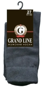Носки мужские GRAND LINE (М-120), асфальт, р. 27