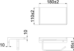 Держатель для туалетной бумаги STWORKI Эстерсунд S31345GM настенный, матовое золото, с полкой