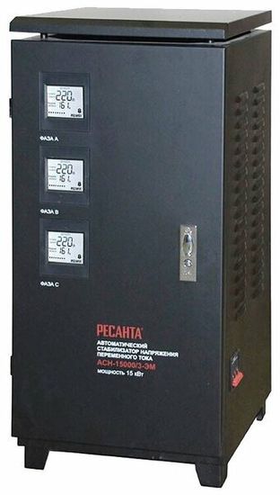 Стабилизатор напряжения РЕСАНТА АСН- 15 000/3-ЭМ