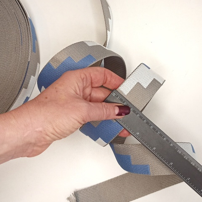 Стропа  Кирпичики Бело-голубой 4см