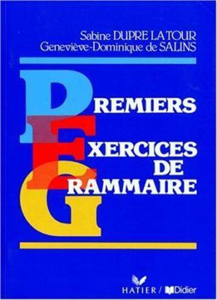 Premiers exercices de grammaire cahier d&#39;exercices
